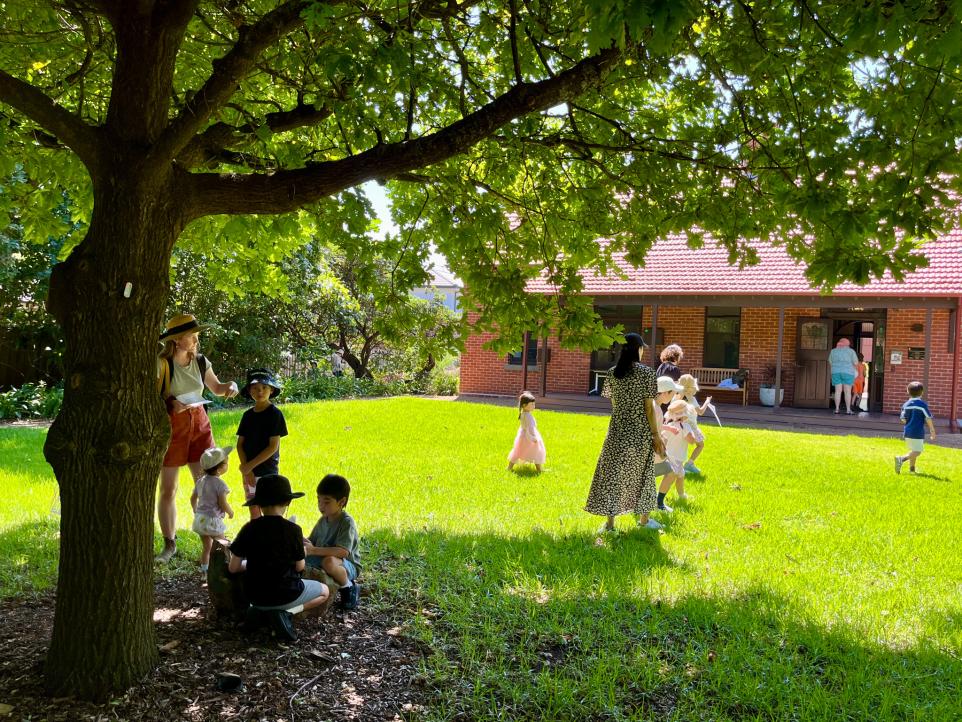 family groups on front lawn at strathdon house 