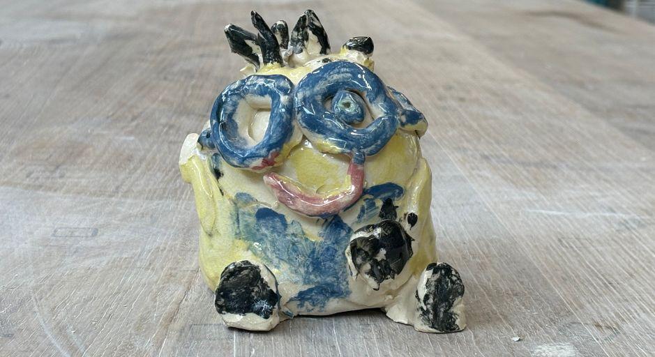 kids clay work minions