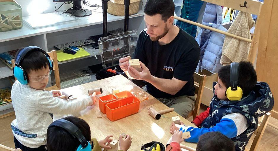 Hands-on woodwork fun with Tom from Hammer & Heart!