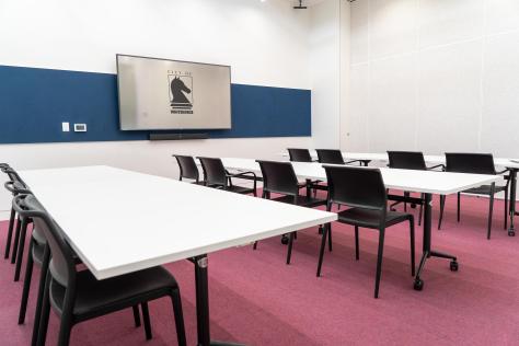 The Nunawading Community Hub's Studio 3 with tables and chairs