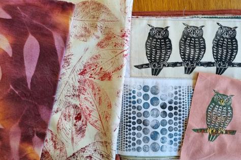 montage of printed fabrics.