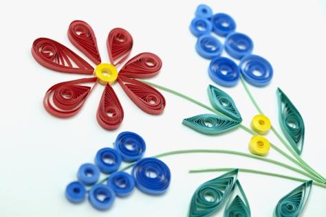 Flower in quilled paper