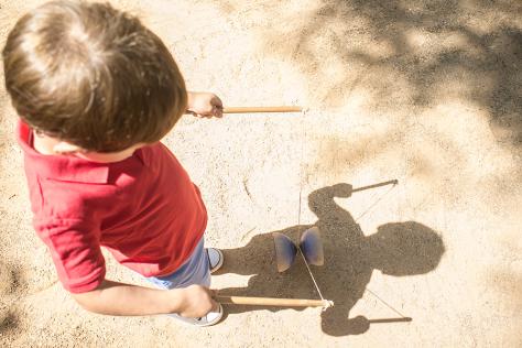 Child playing with diablo during circus skills workshop