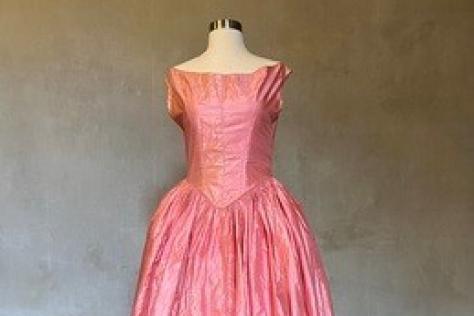 Floor length pink gown, historical