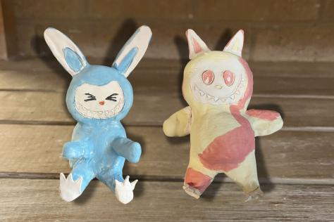 Kids handbuilding with clay La BuBu dolls 