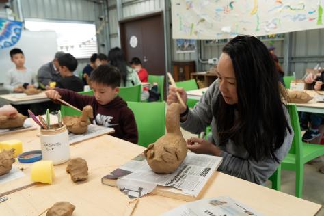 Family clay workshop at Strathdon House 