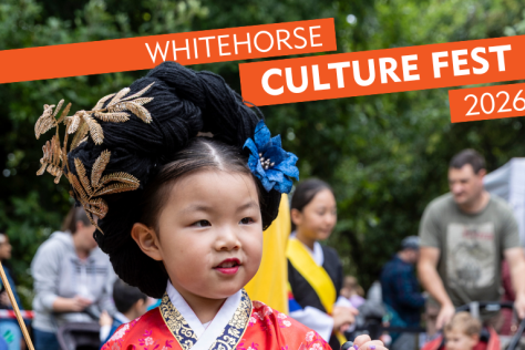 Young girl in traditional Korean clothing looking to the right of camera