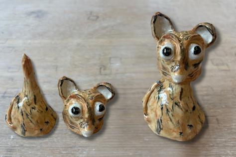 ceramic hand-building bobble head