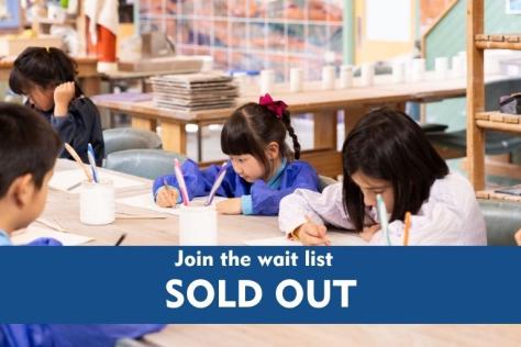 Kids Clay Classes sold out overlay join wait list