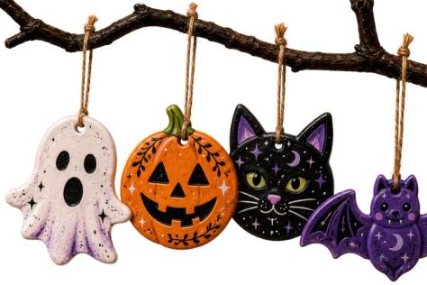 Halloween Crafts ghosts and witches 