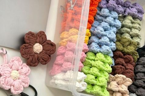 Crochet Bag Charm or Keychain