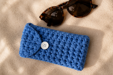 Crochet glasses case