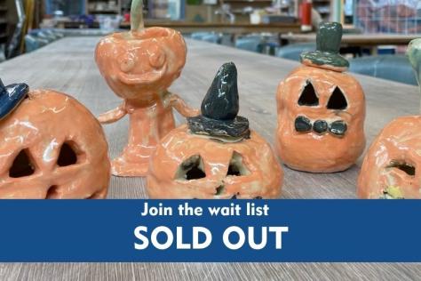 kids clay pumpkins sold out overlay text